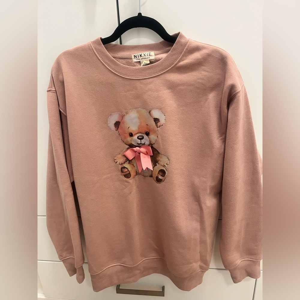 Teddy bear crew neck